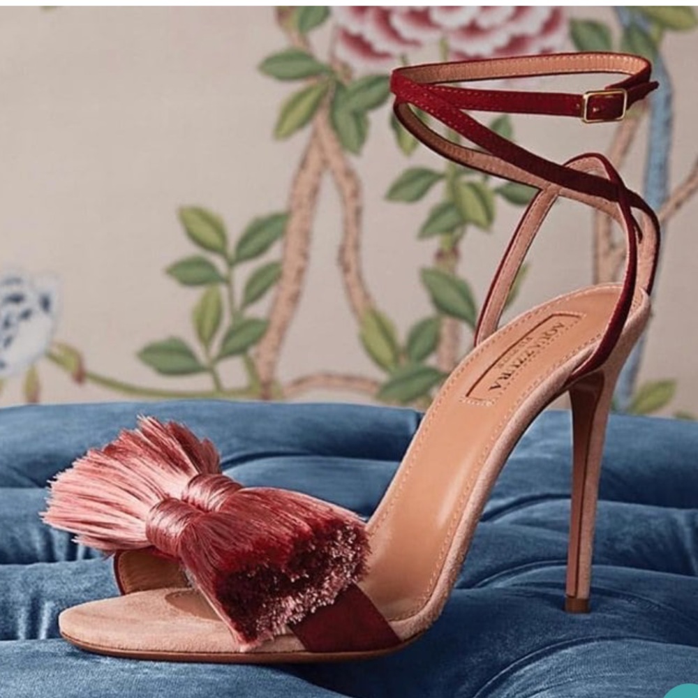 Aquzzura lotus blossom sandal size 39